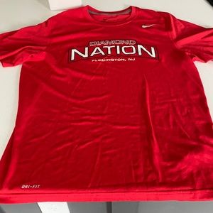 Red Nike dried fit short sleeve “diamond nation”